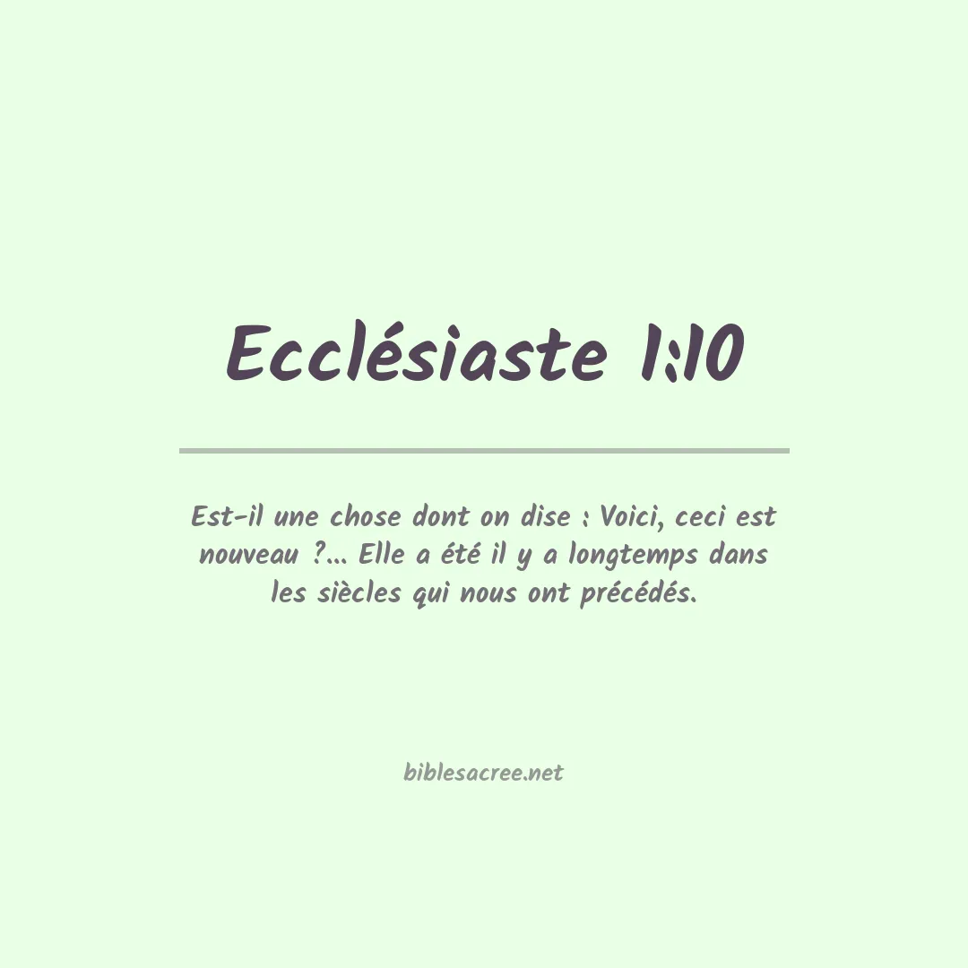 Ecclésiaste - 1:10