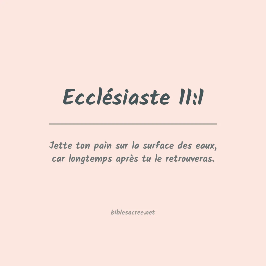 Ecclésiaste - 11:1