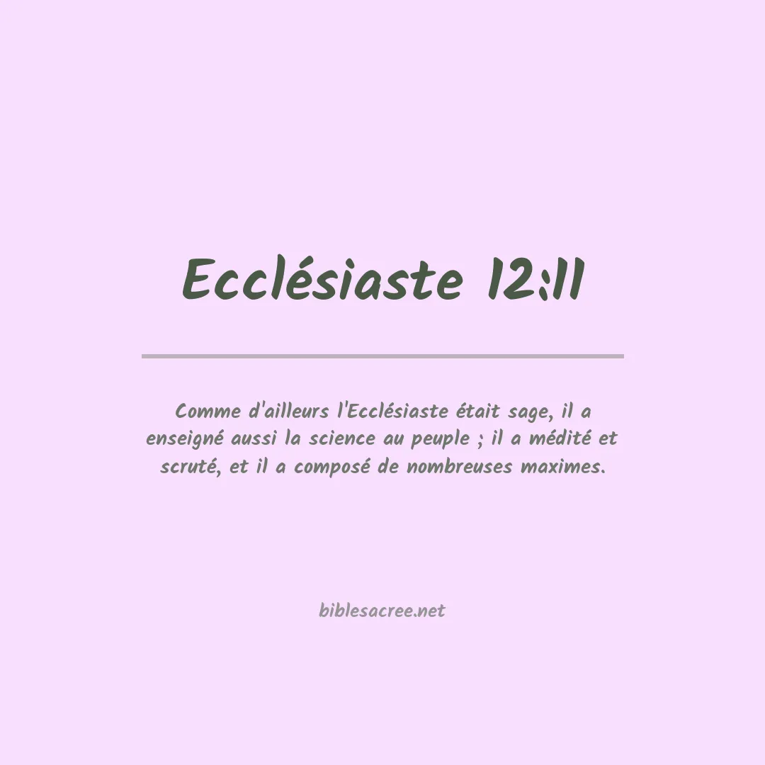 Ecclésiaste - 12:11