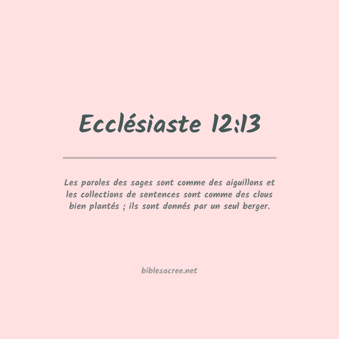 Ecclésiaste - 12:13