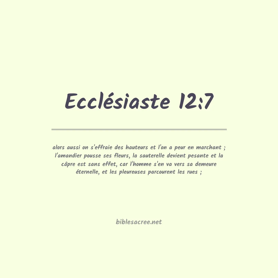 Ecclésiaste - 12:7