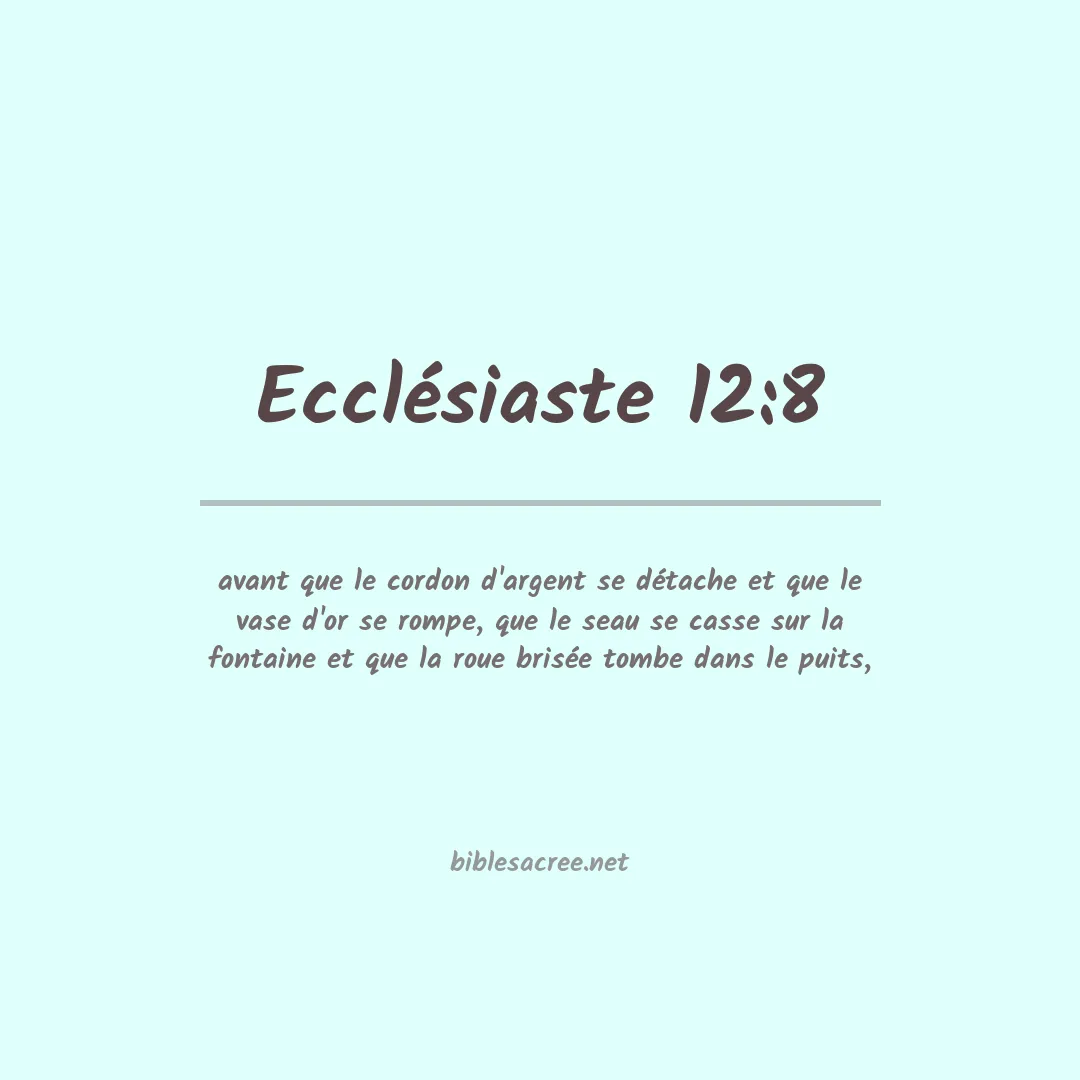 Ecclésiaste - 12:8