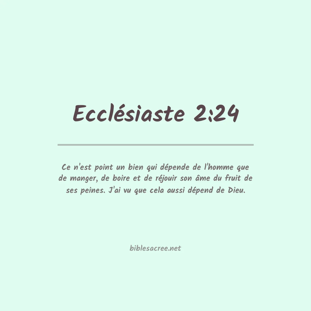 Ecclésiaste - 2:24