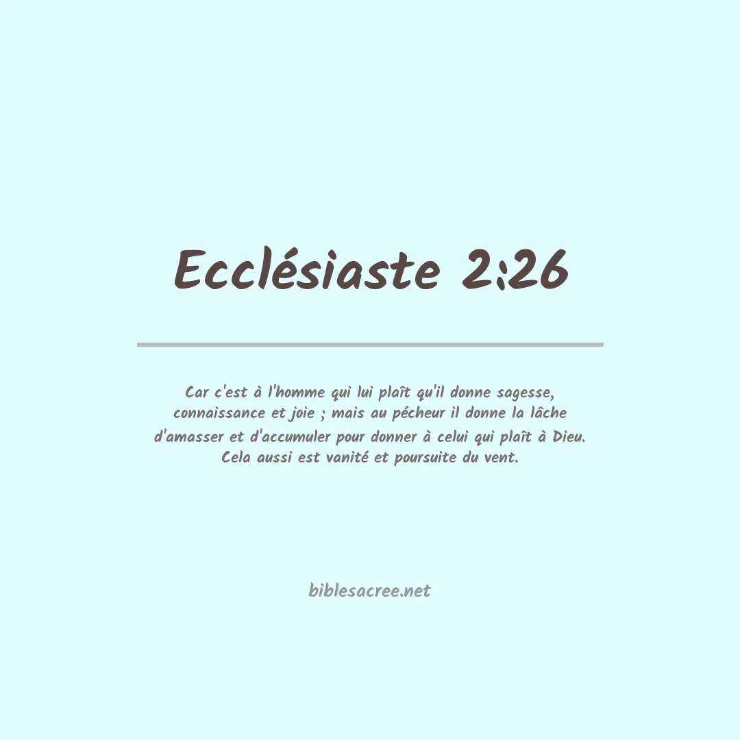 Ecclésiaste - 2:26