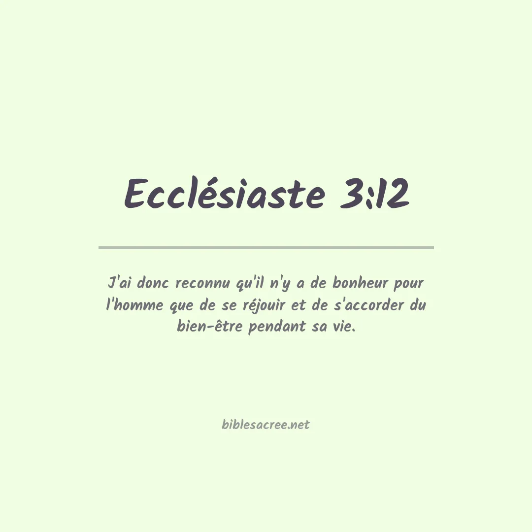 Ecclésiaste - 3:12