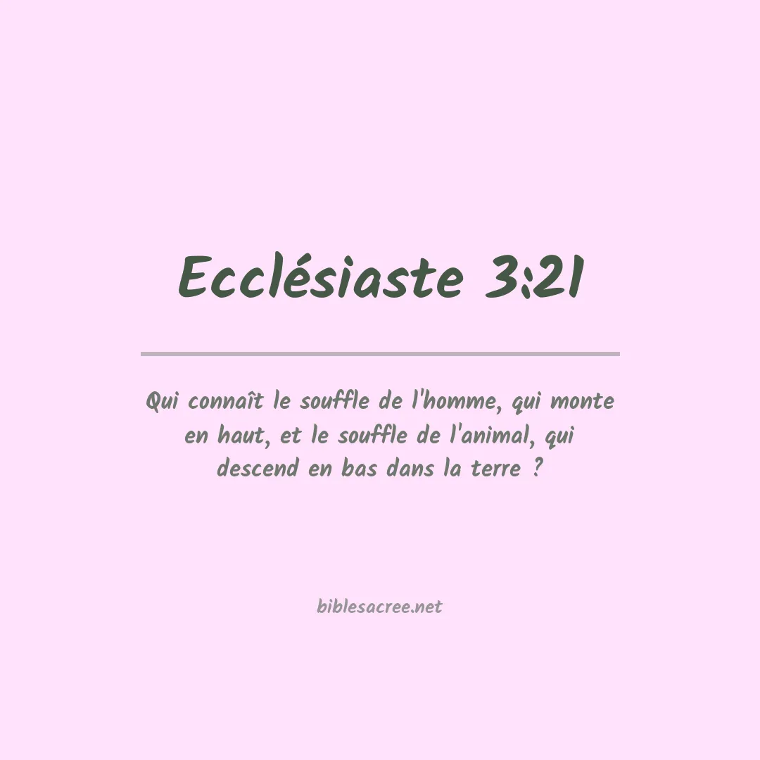 Ecclésiaste - 3:21