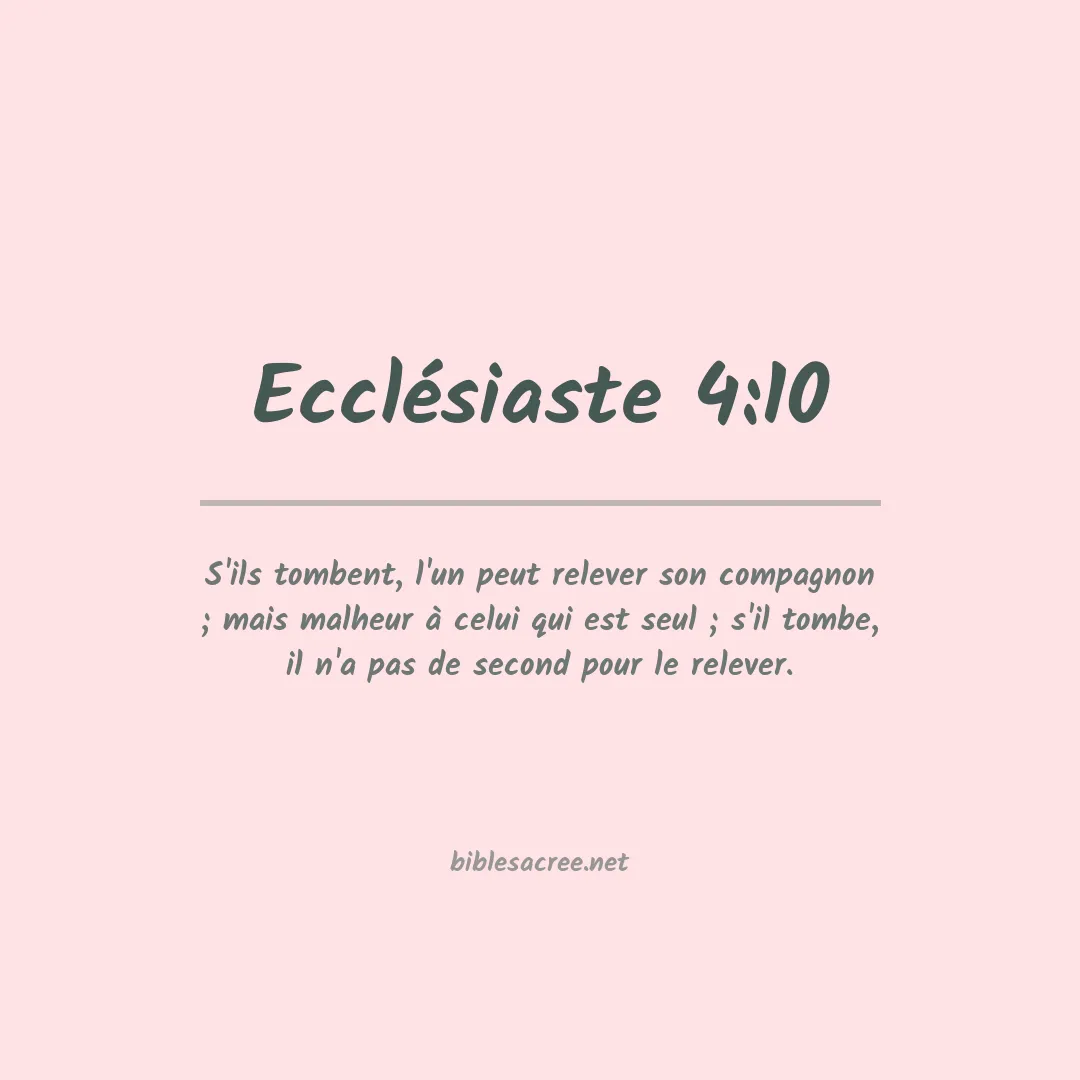 Ecclésiaste - 4:10