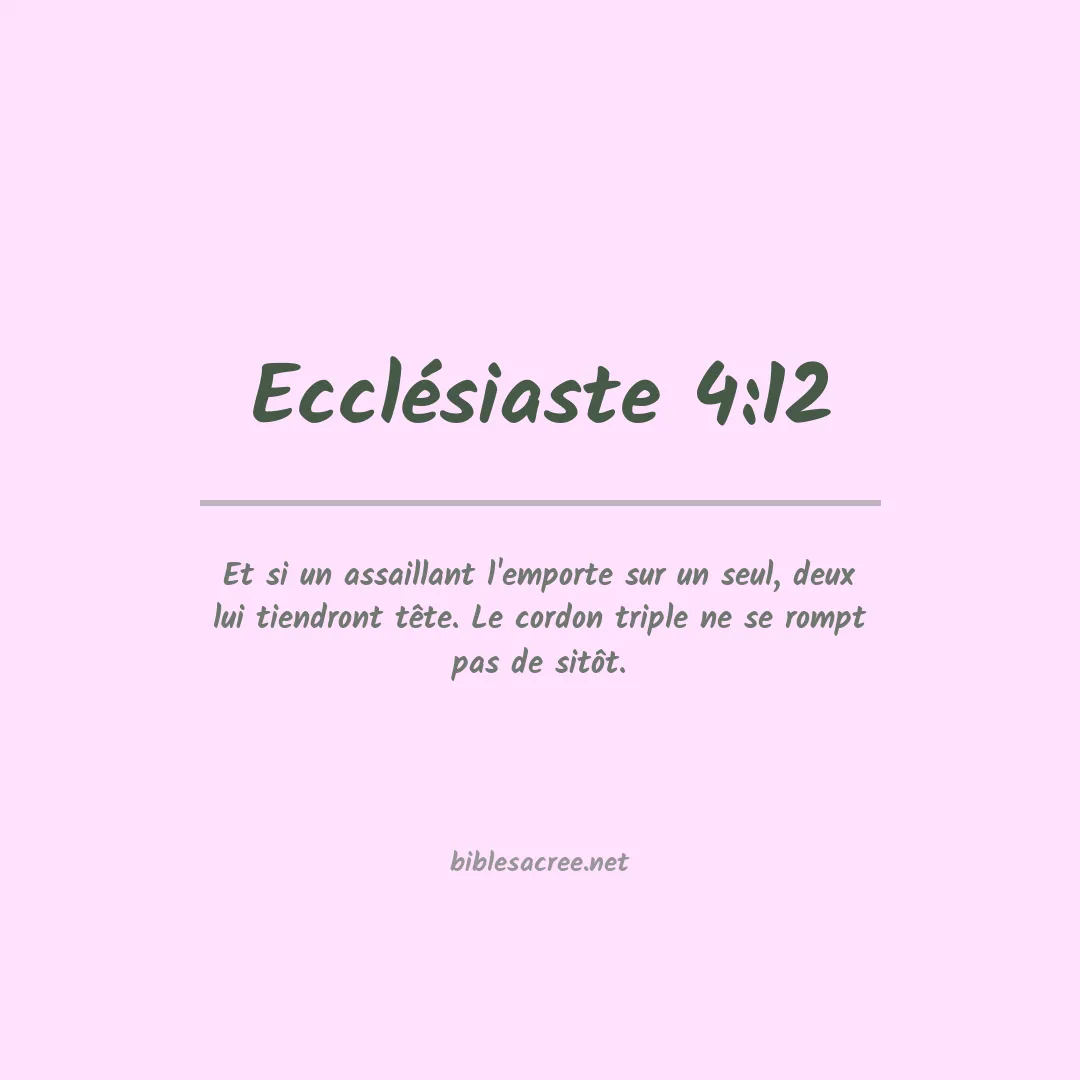 Ecclésiaste - 4:12