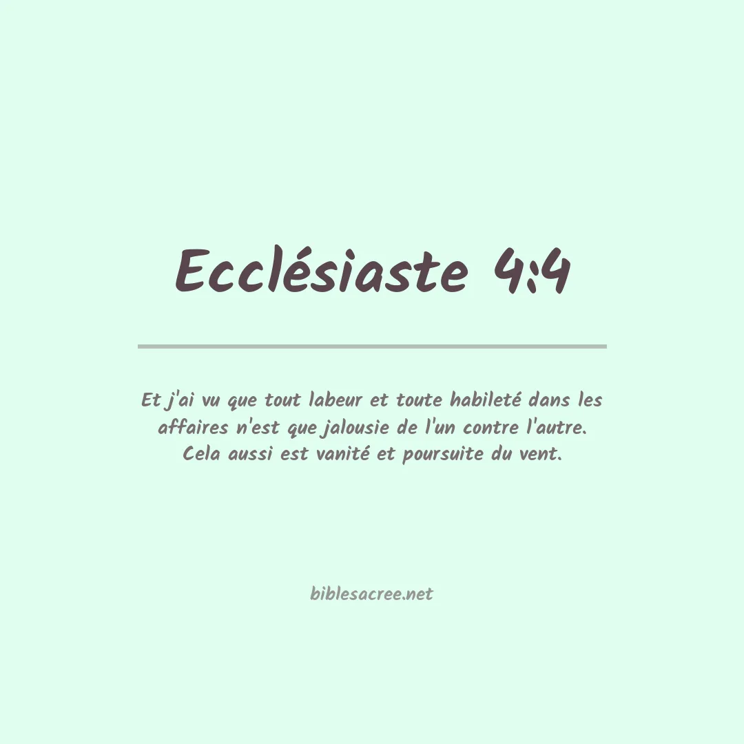 Ecclésiaste - 4:4