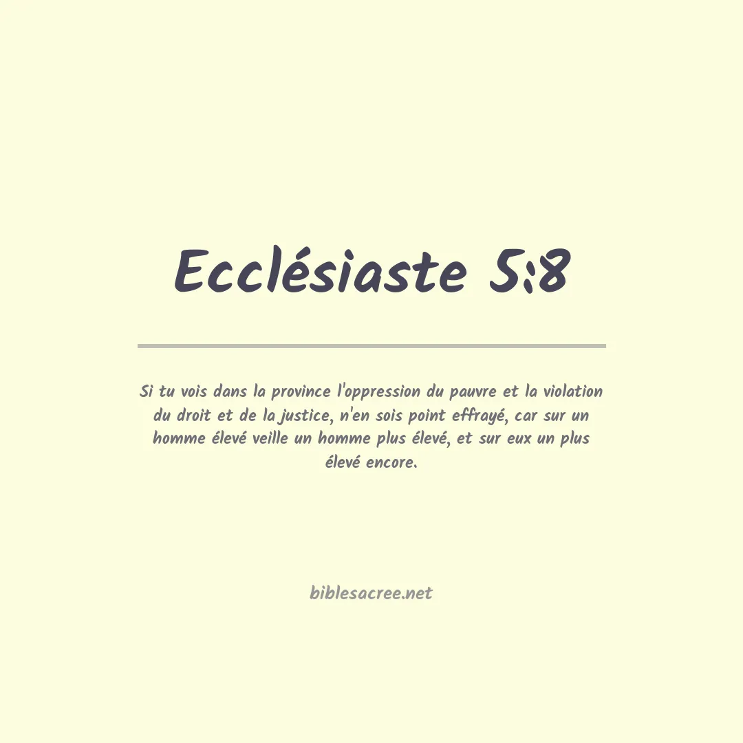 Ecclésiaste - 5:8