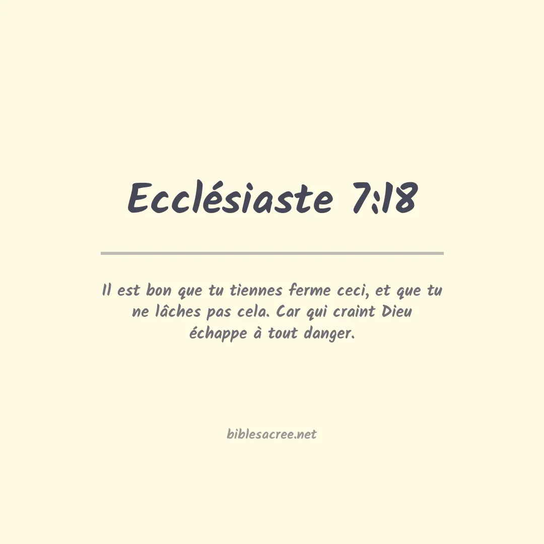 Ecclésiaste - 7:18