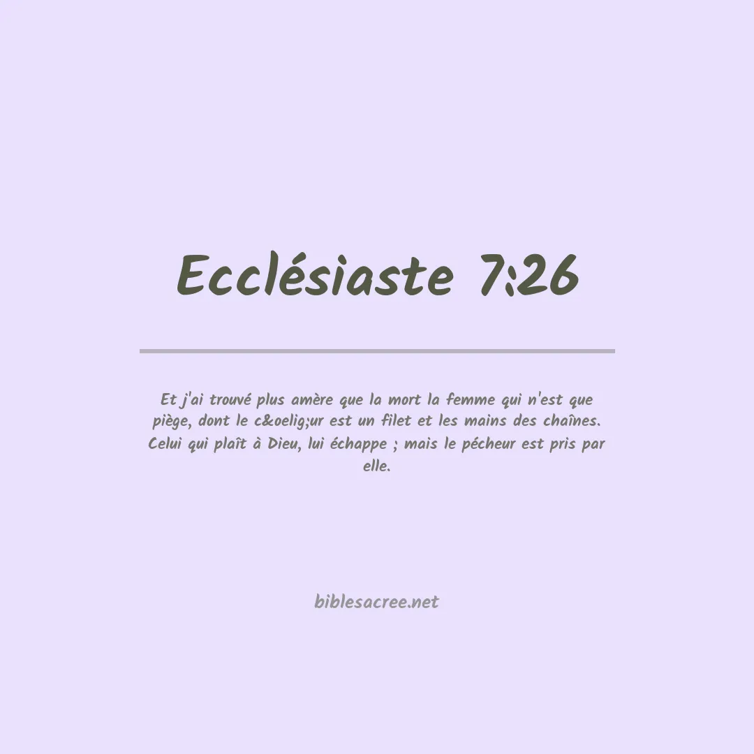 Ecclésiaste - 7:26
