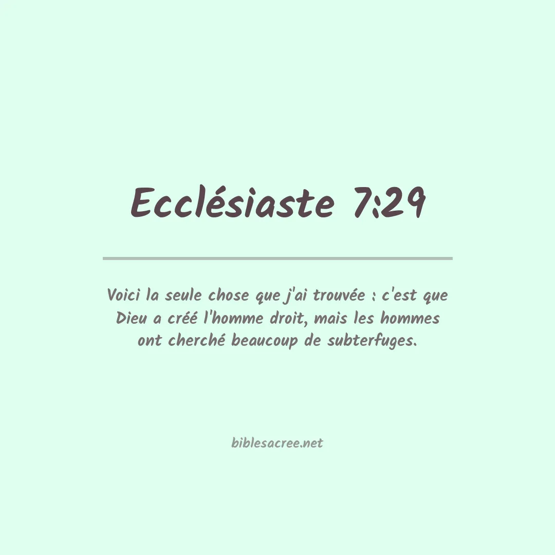 Ecclésiaste - 7:29