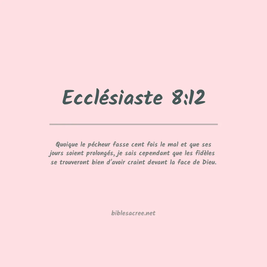 Ecclésiaste - 8:12