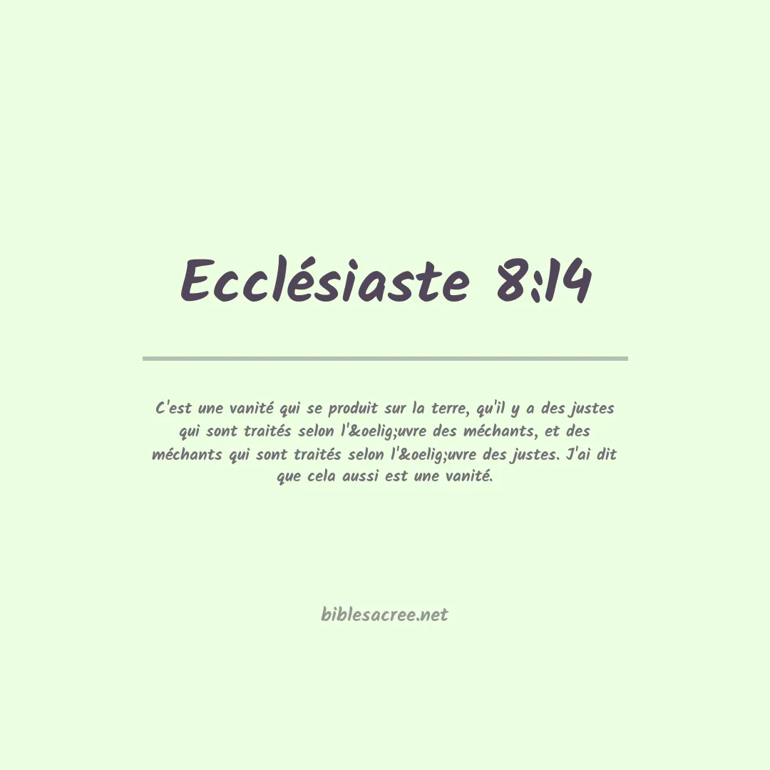 Ecclésiaste - 8:14