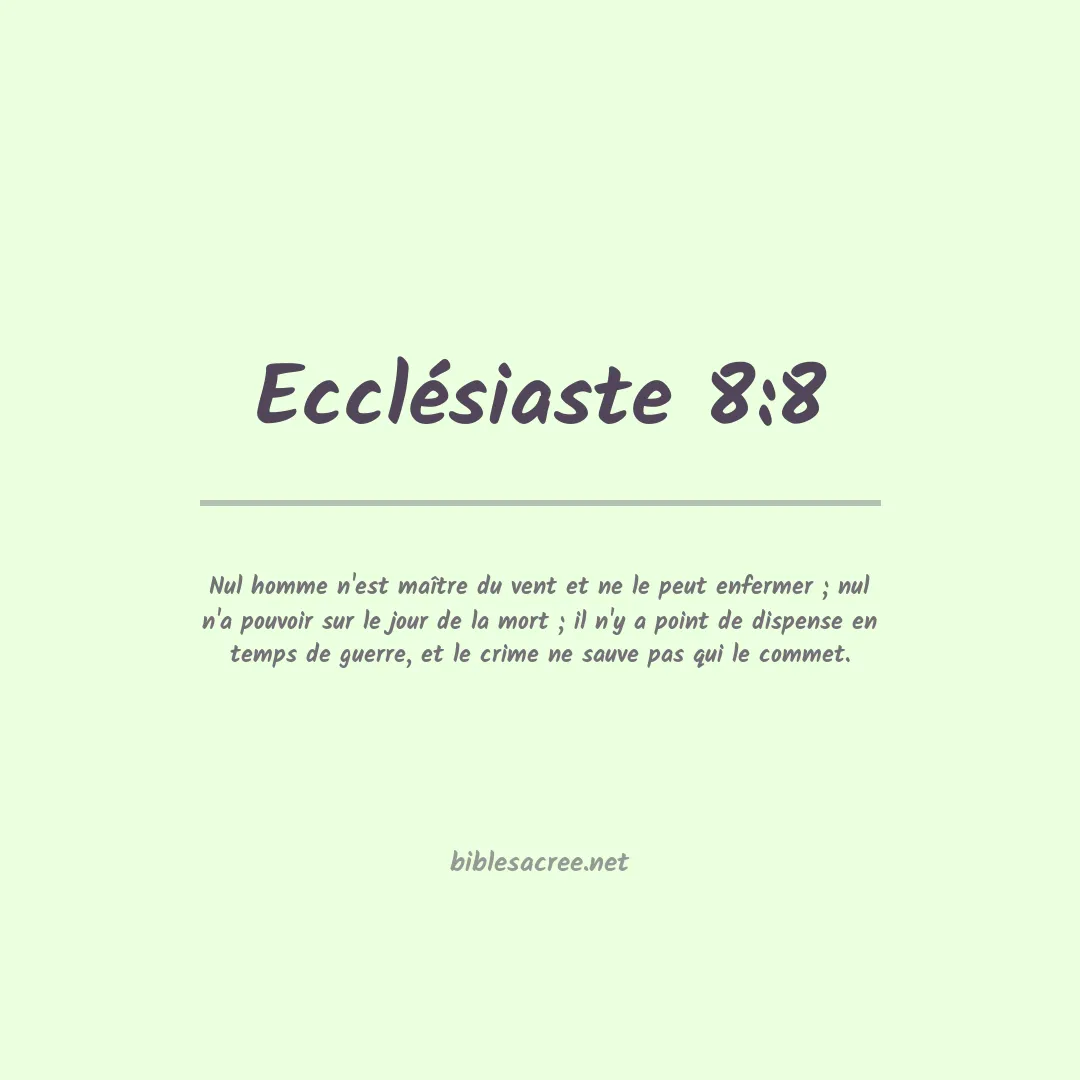 Ecclésiaste - 8:8