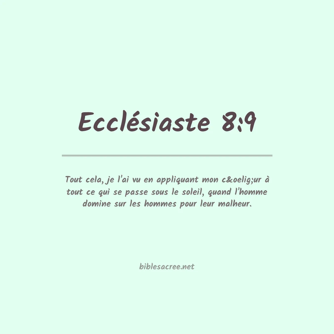 Ecclésiaste - 8:9