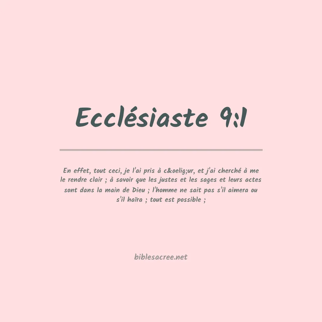 Ecclésiaste - 9:1