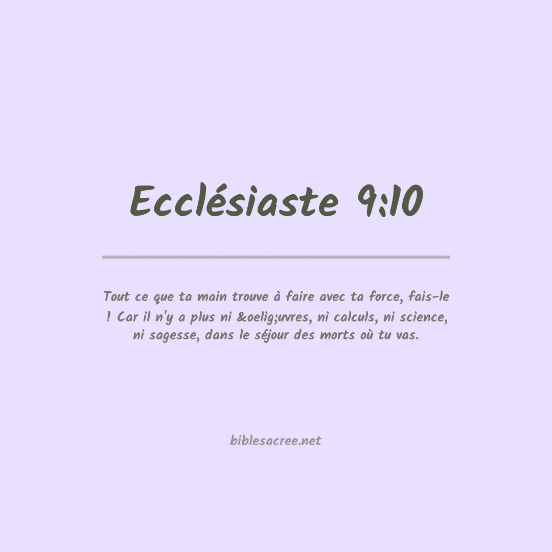Ecclésiaste - 9:10