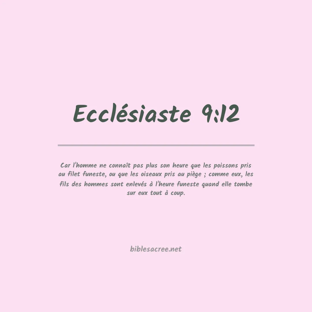 Ecclésiaste - 9:12