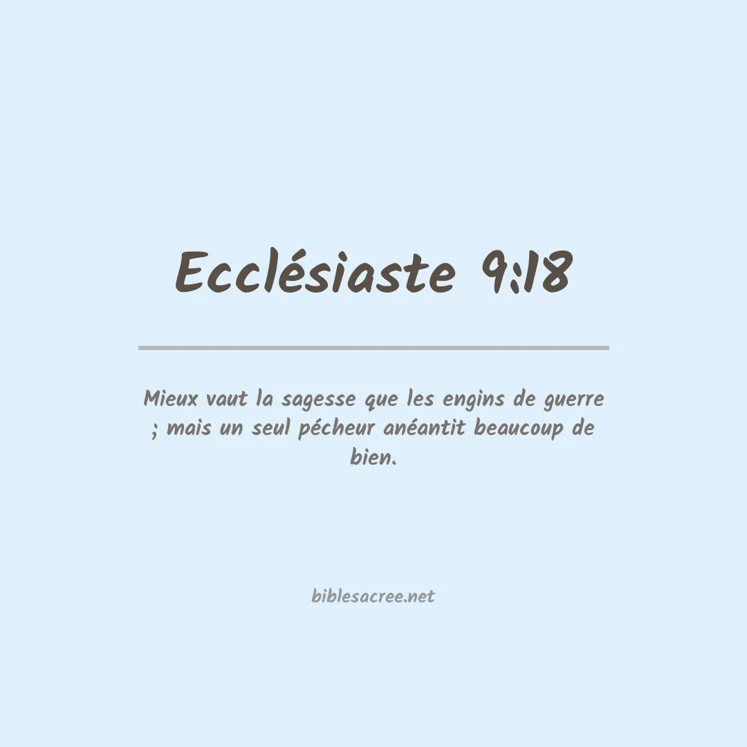 Ecclésiaste - 9:18