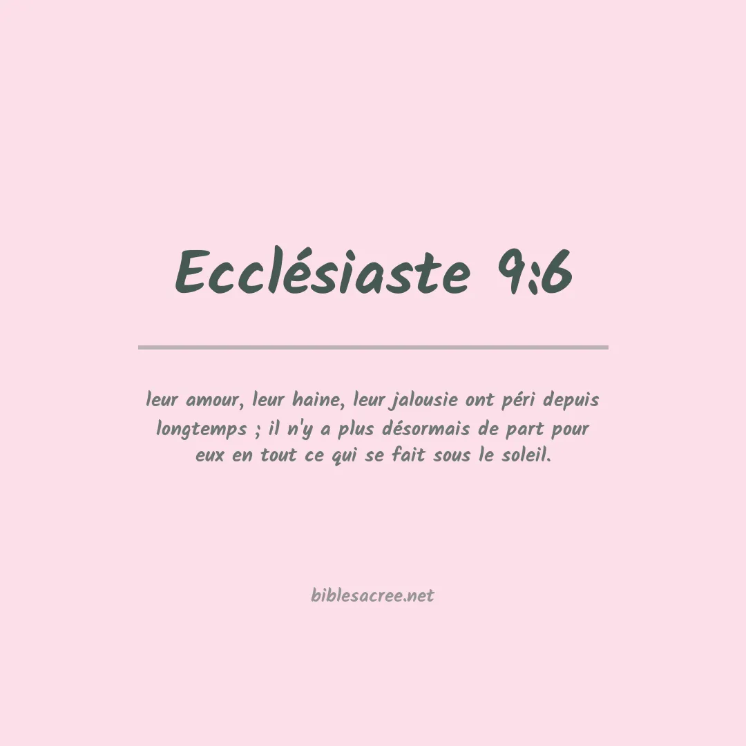 Ecclésiaste - 9:6