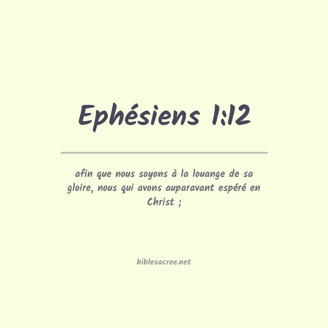 Ephésiens - 1:12