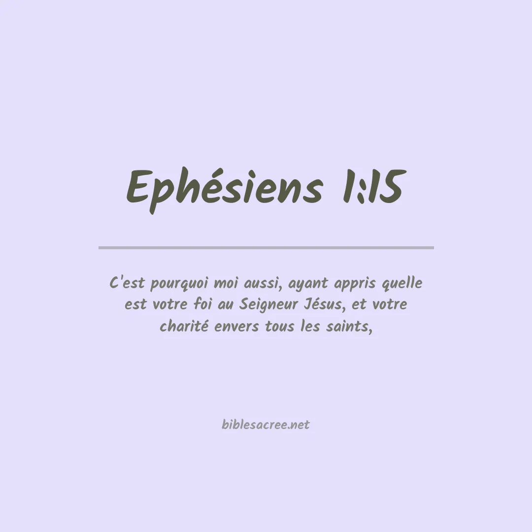 Ephésiens - 1:15