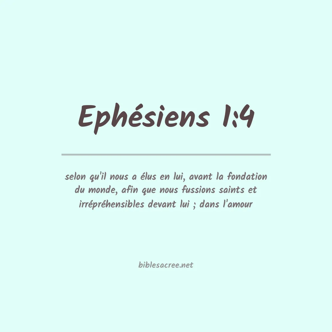 Ephésiens - 1:4