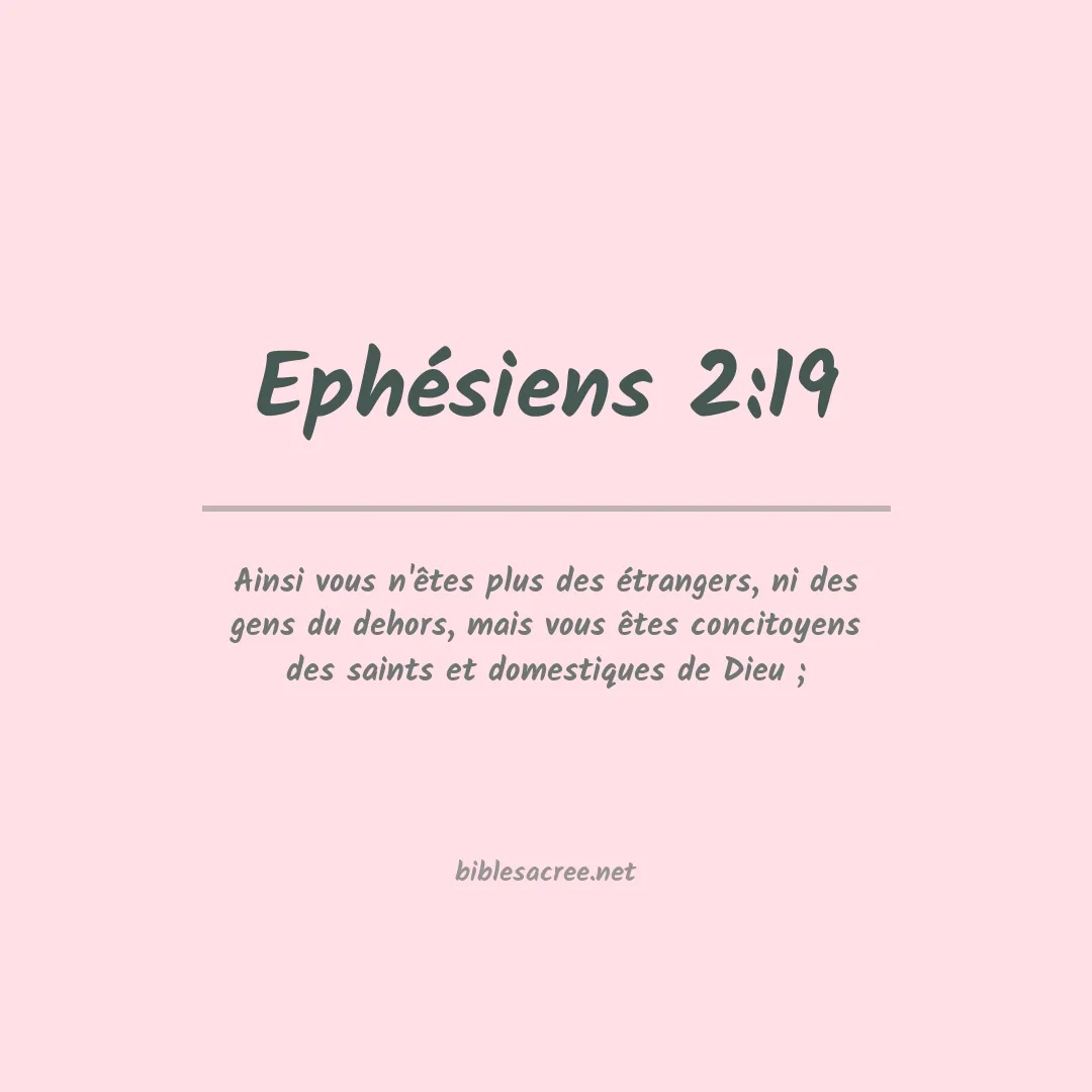 Ephésiens - 2:19