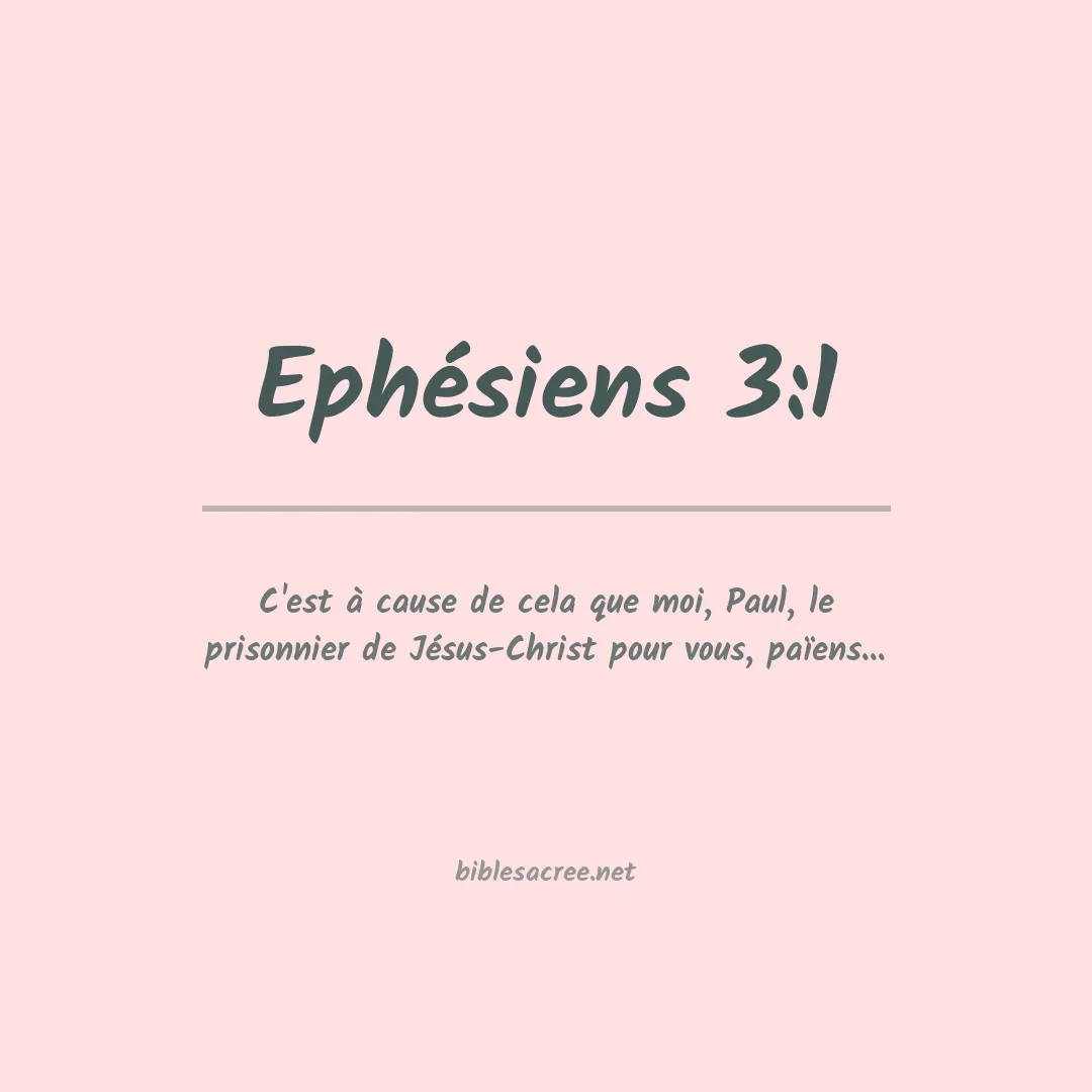 Ephésiens - 3:1
