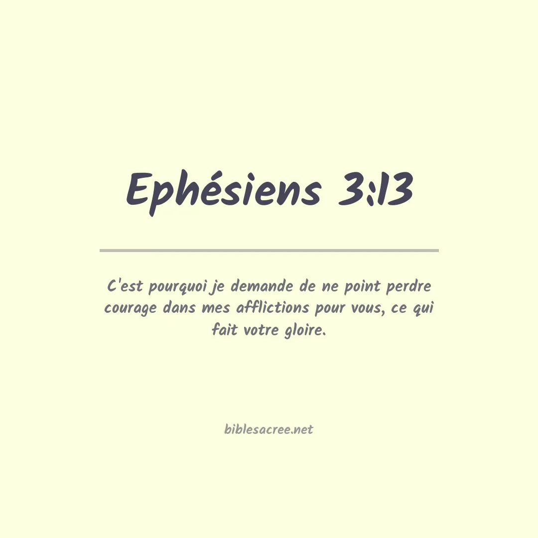 Ephésiens - 3:13