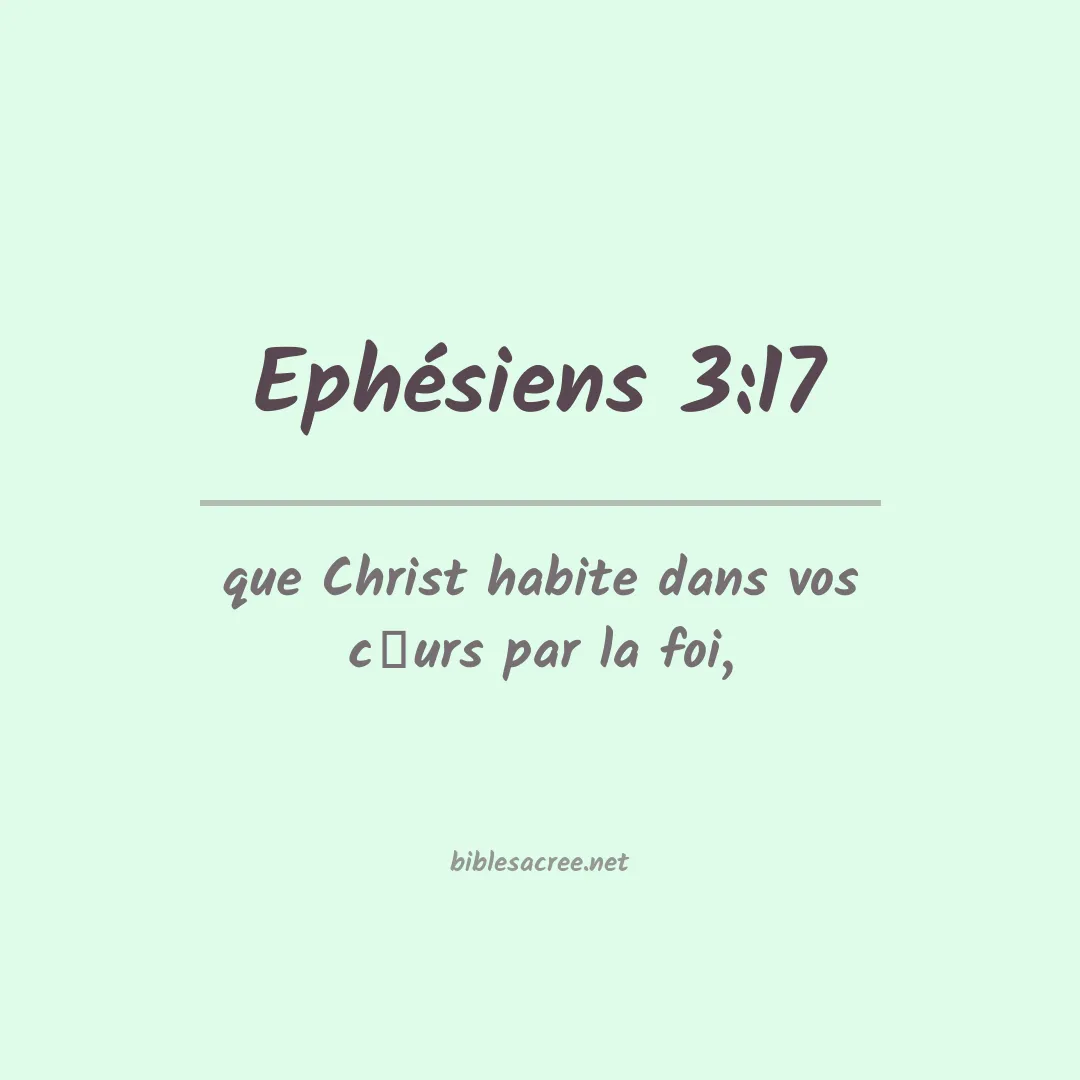 Ephésiens - 3:17