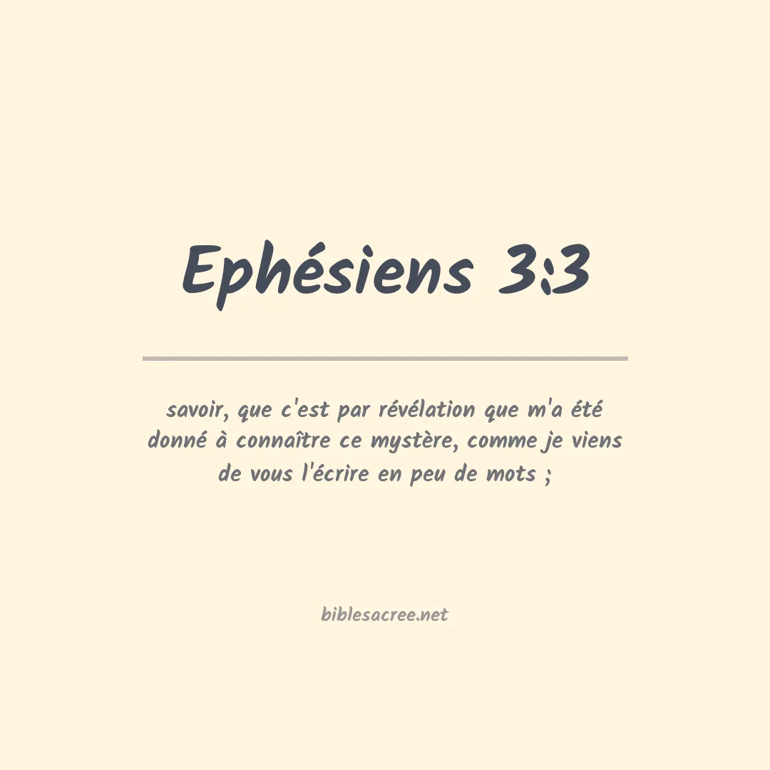 Ephésiens - 3:3
