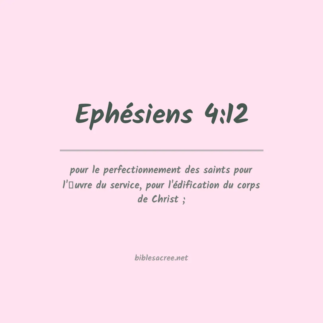 Ephésiens - 4:12