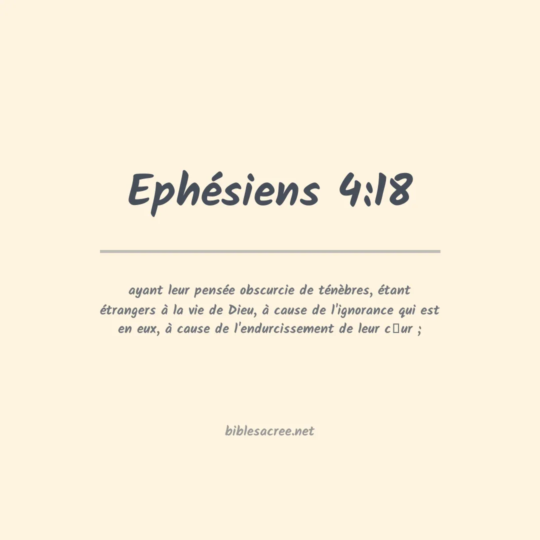 Ephésiens - 4:18