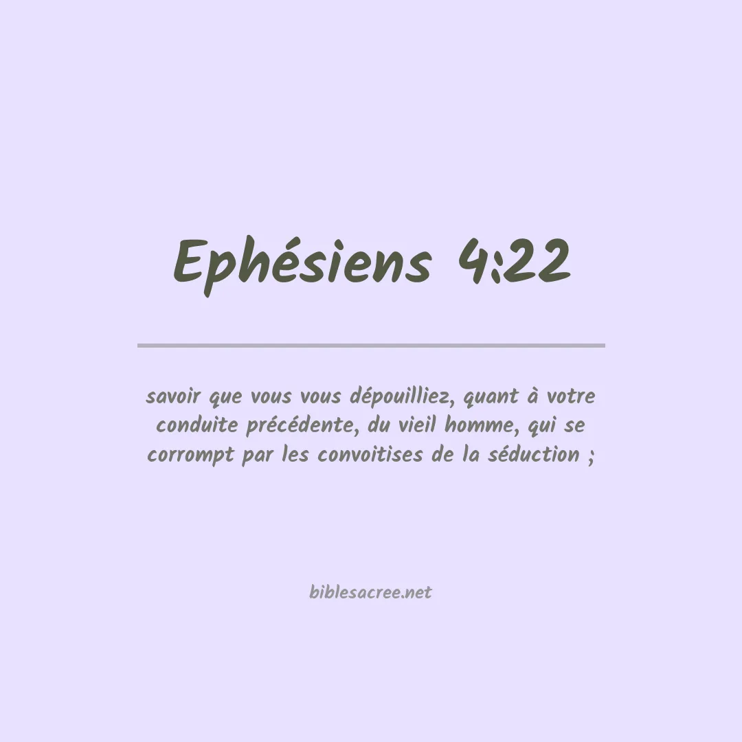 Ephésiens - 4:22