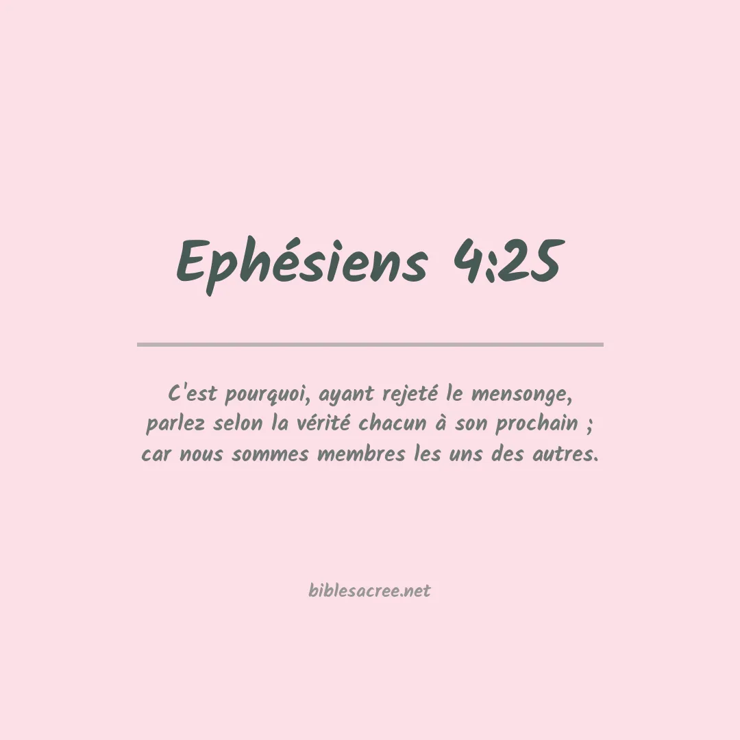 Ephésiens - 4:25