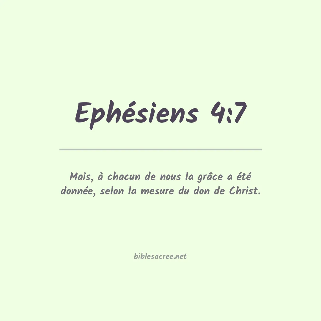 Ephésiens - 4:7