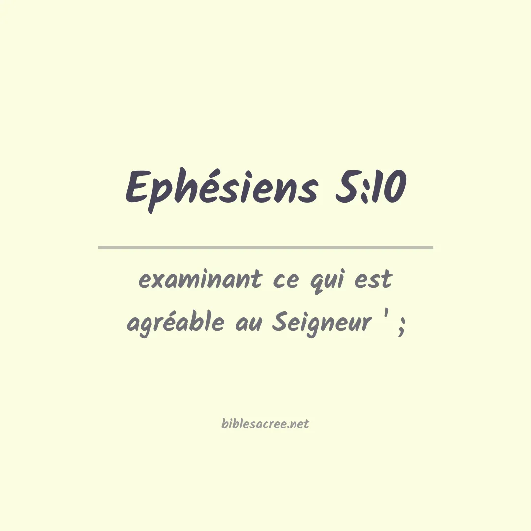 Ephésiens - 5:10