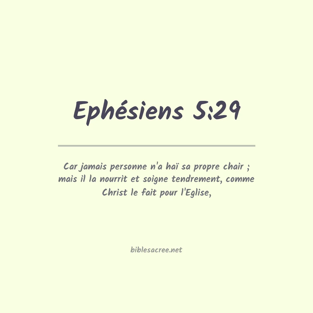 Ephésiens - 5:29
