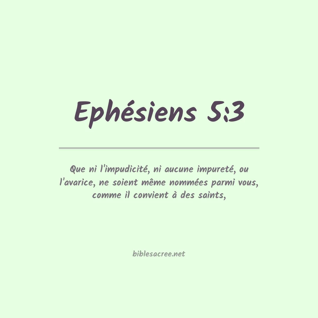 Ephésiens - 5:3