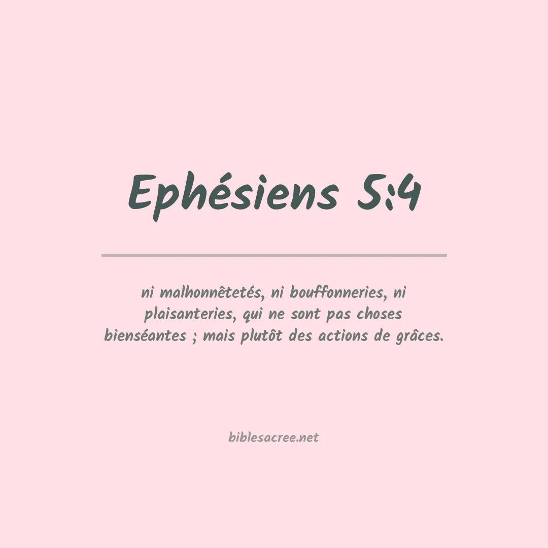 Ephésiens - 5:4