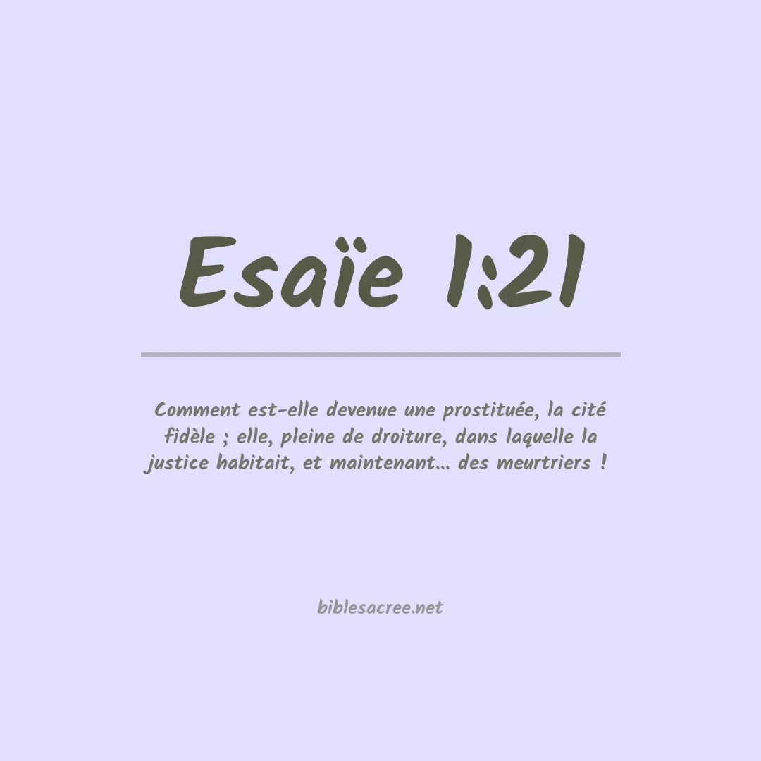 Esaïe - 1:21
