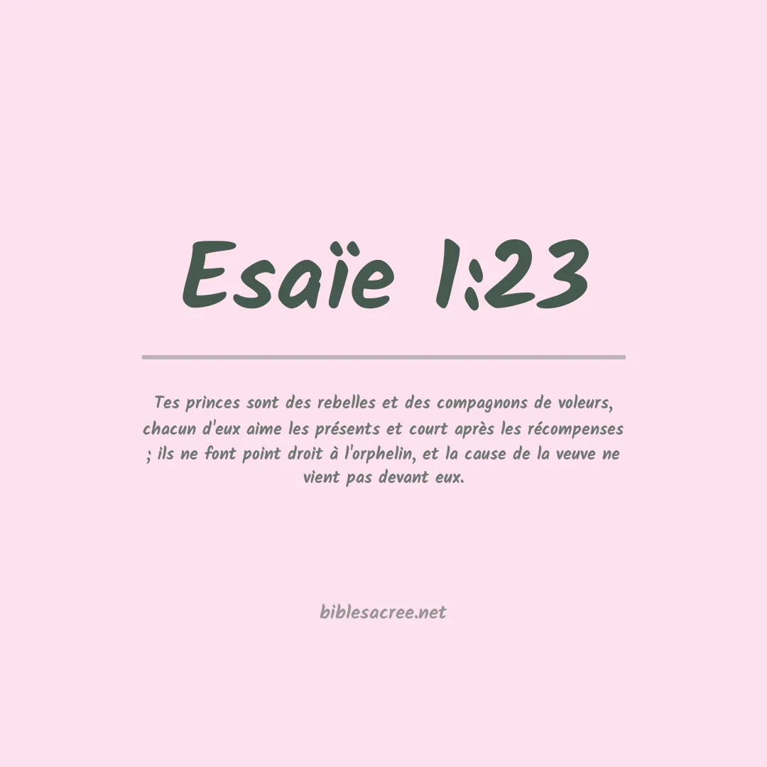 Esaïe - 1:23
