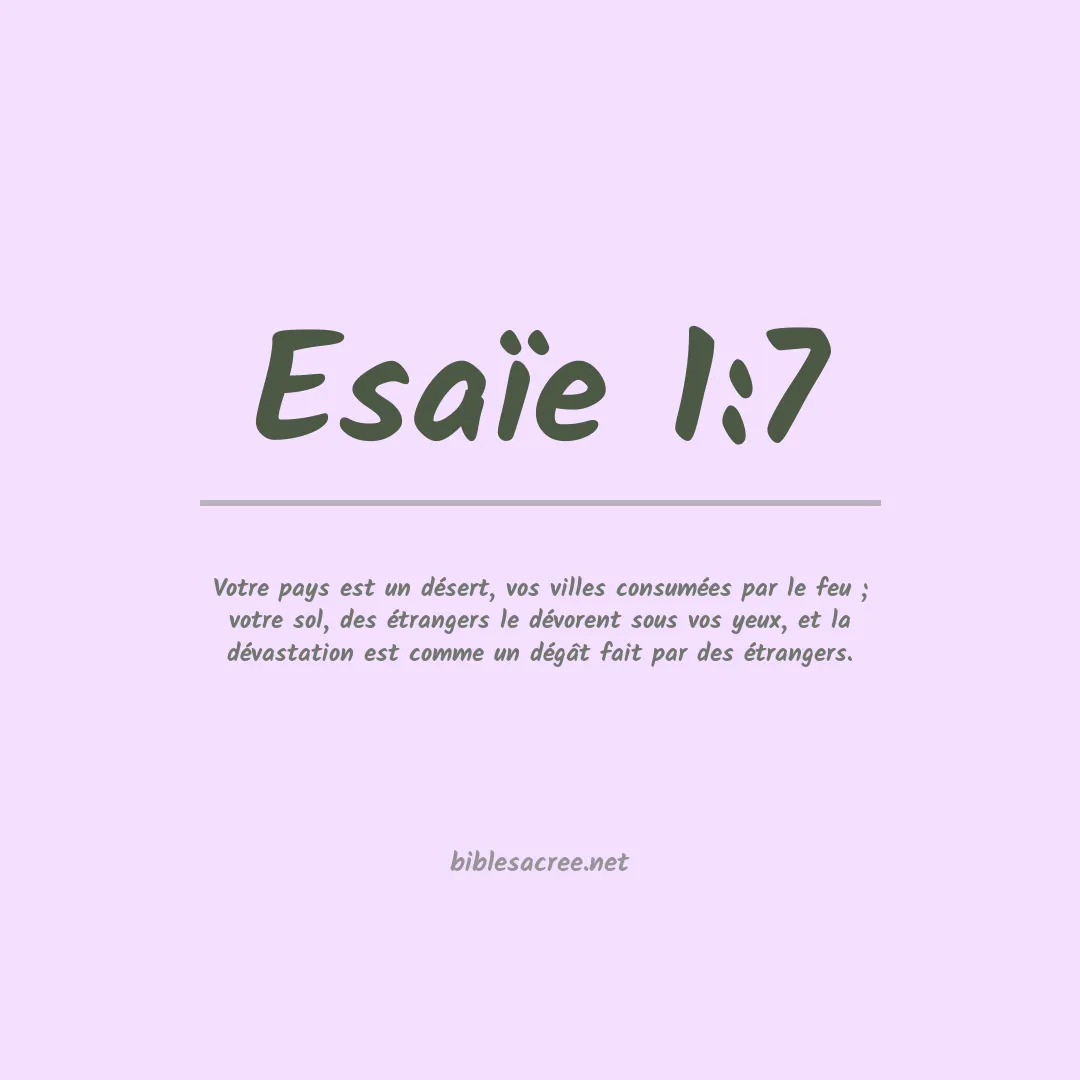Esaïe - 1:7
