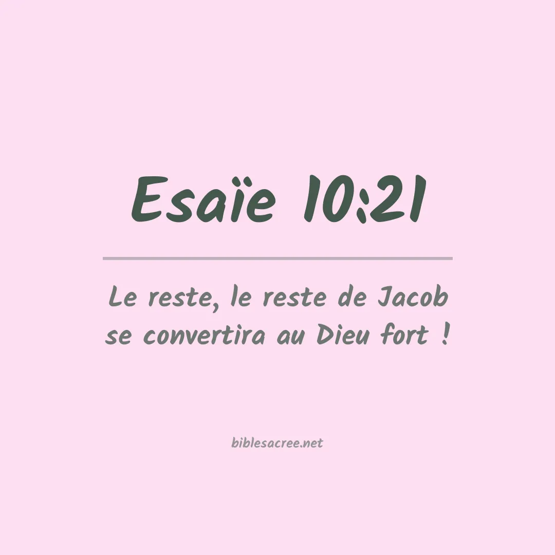 Esaïe - 10:21