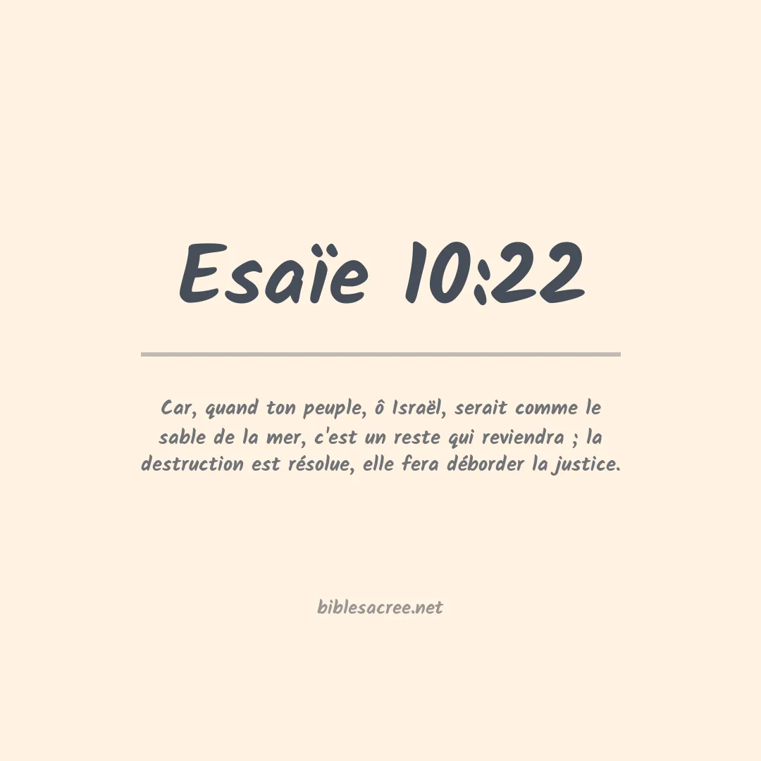 Esaïe - 10:22