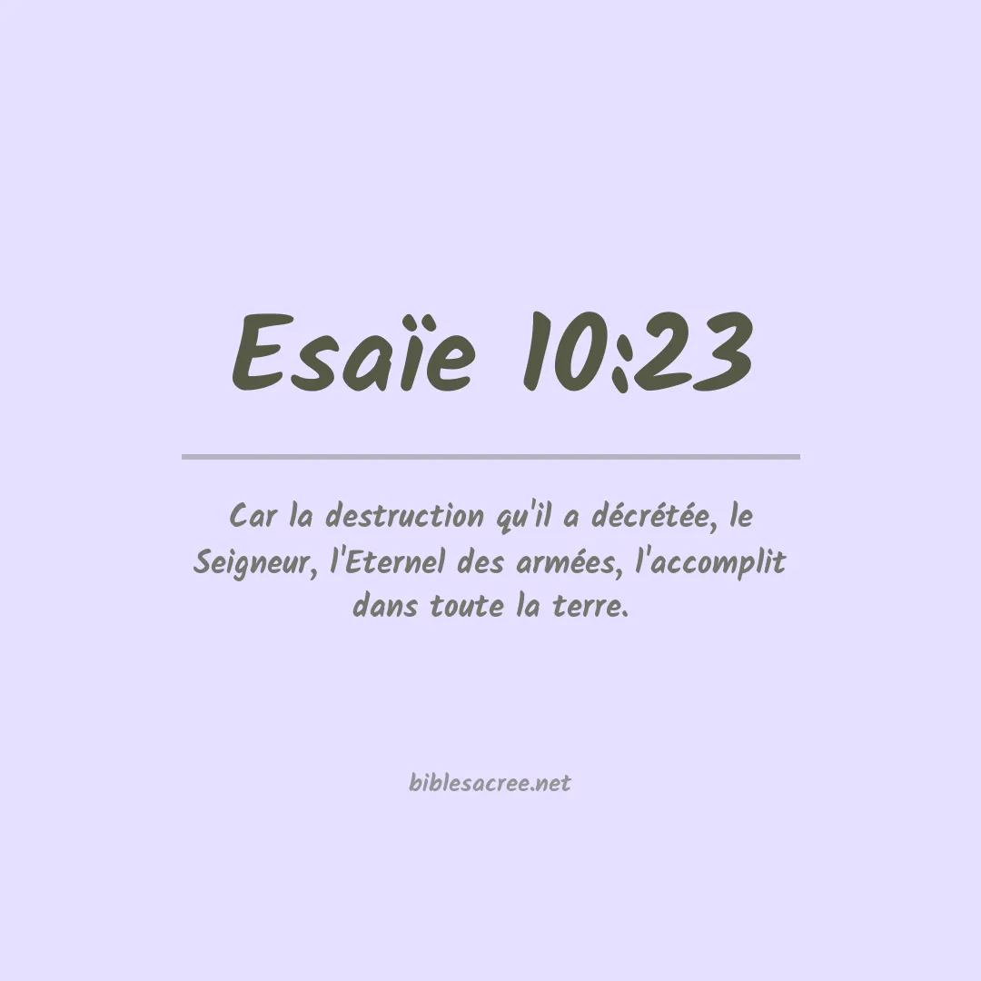 Esaïe - 10:23