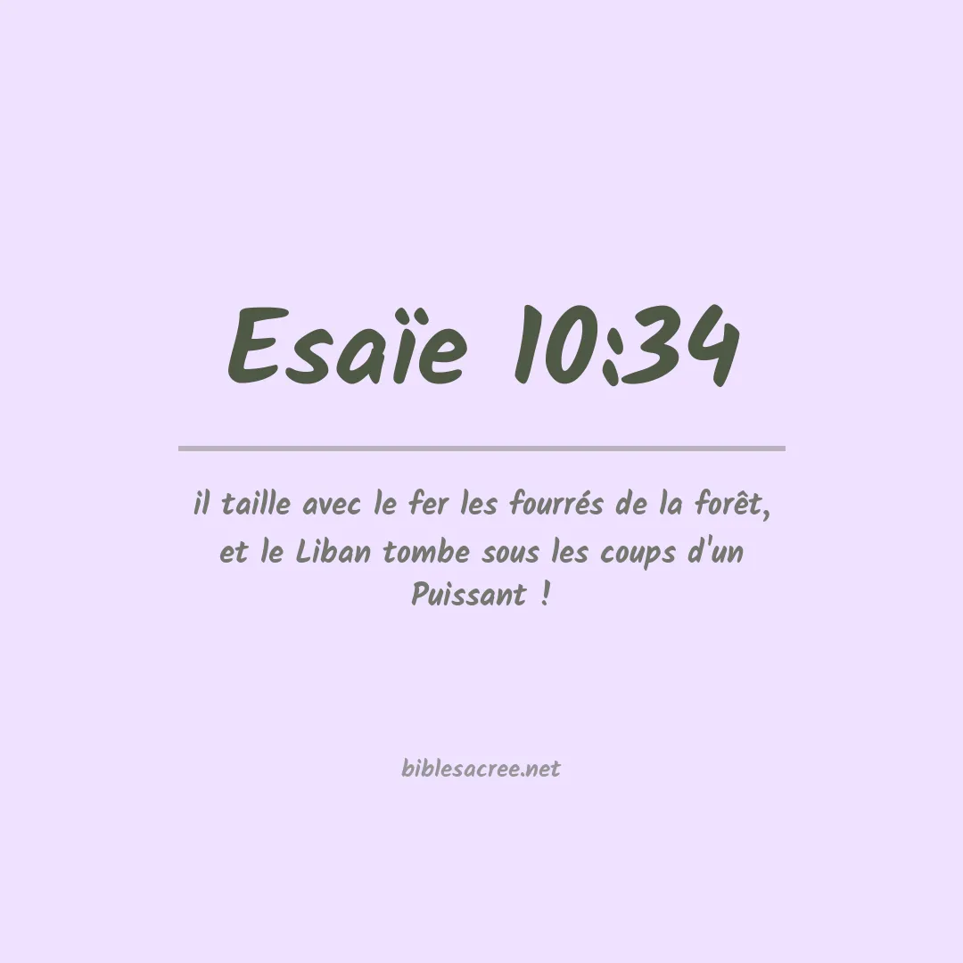 Esaïe - 10:34
